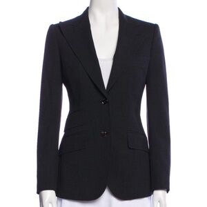 Dolce & Gabbana Dark Wool Grey Blazer XS